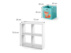 Separador de ambientes blanco 72.6x29x72 tetra