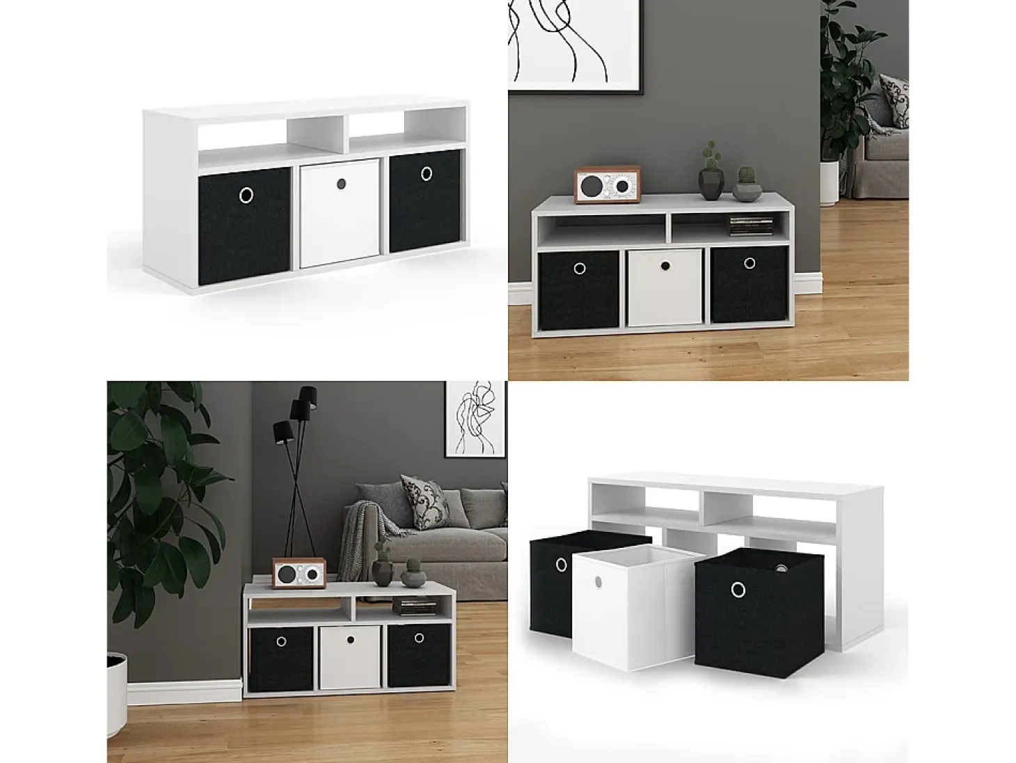 Separador de ambientes blanco 84.4x26x39 hylda