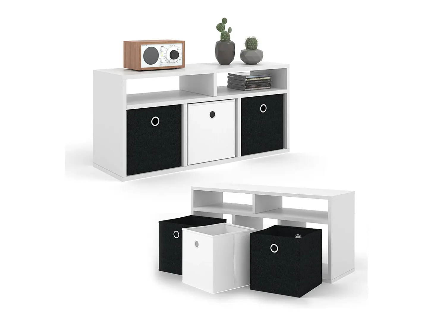 Separador de ambientes blanco 84.4x26x39 hylda