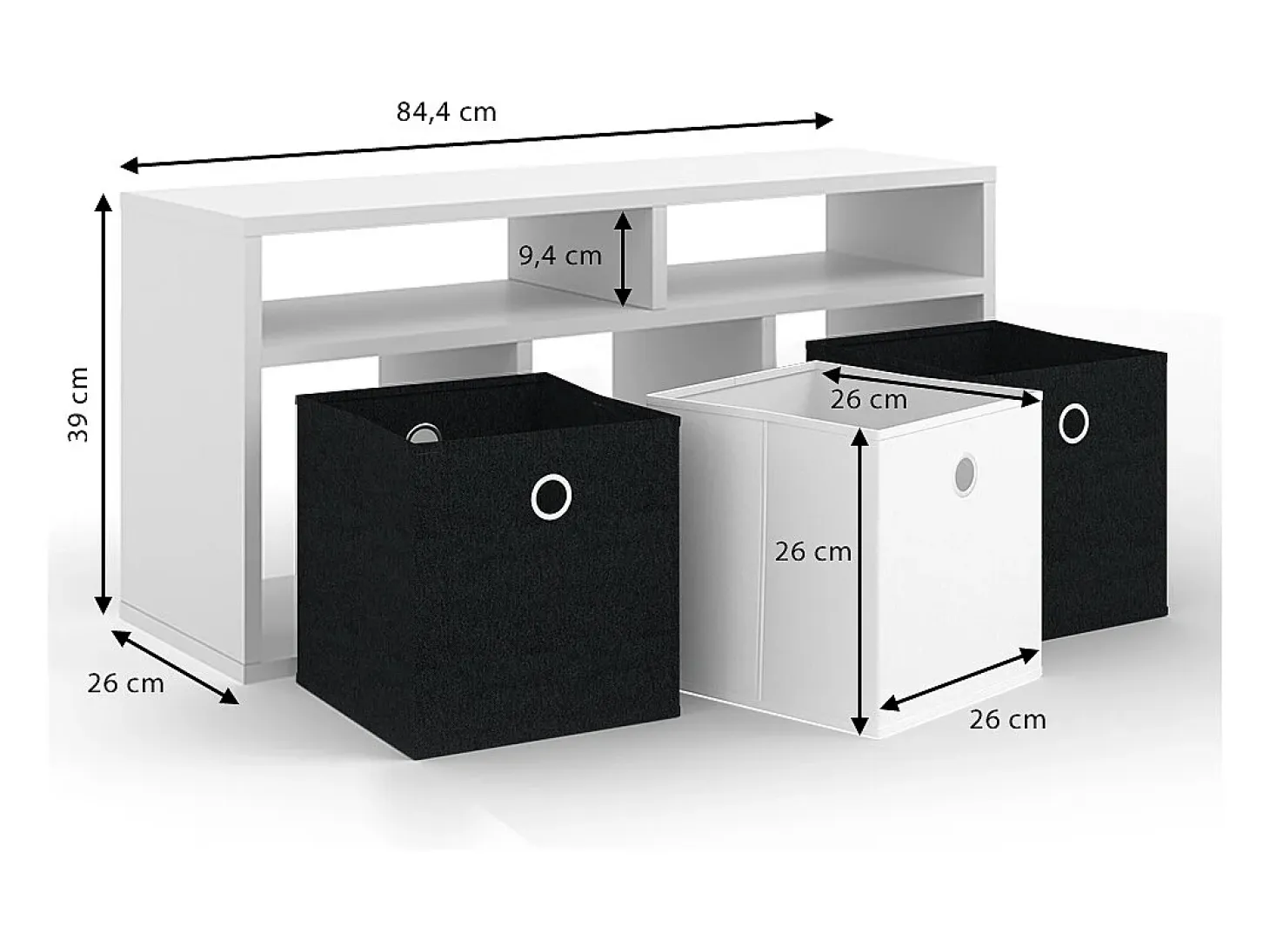 Separador de ambientes blanco 84.4x26x39 hylda