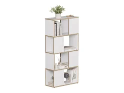 Separador de ambientes blanco/roble 60x24x124.5 eneos
