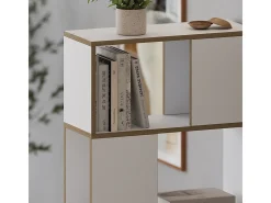Separador de ambientes blanco/roble 60x24x124.5 eneos