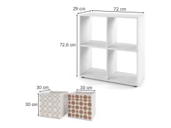 Separador de ambientes blanco 72.6x29x72 tetra