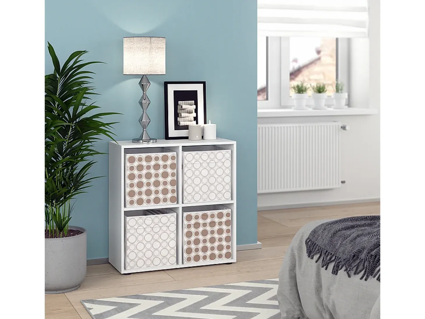 Separador de ambientes blanco 72.6x29x72 tetra