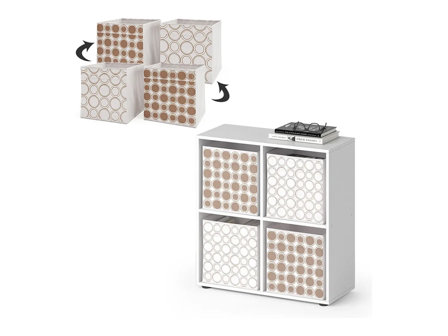 Separador de ambientes blanco 72.6x29x72 tetra
