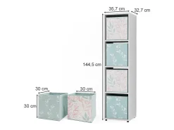 Separador de ambientes blanco 142.5x33x36.2 ludus