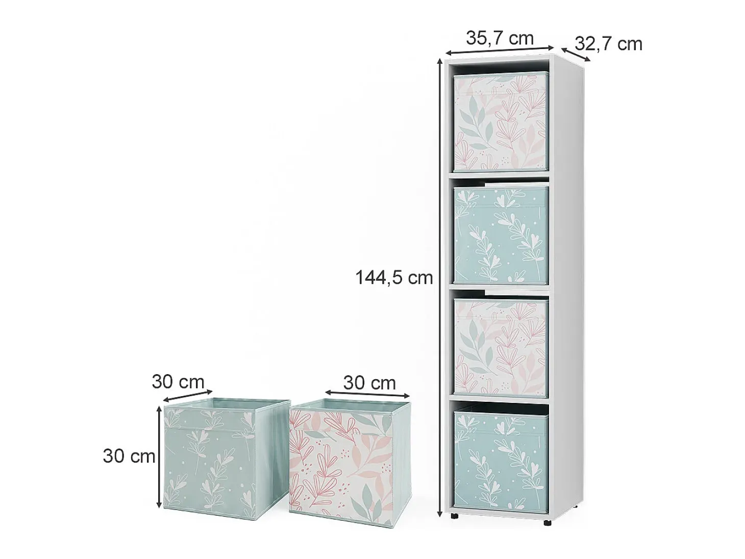 Separador de ambientes blanco 142.5x33x36.2 ludus