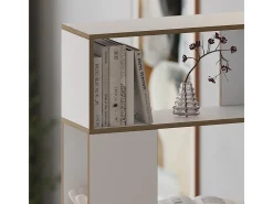 Separador de ambientes blanco/roble 80x24x186 eneos