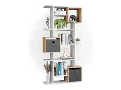 Separador de ambientes blanco/sonoma 92x29x187.7 cube