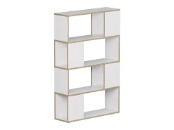 Separador de ambientes blanco/roble 80x24x124.5 eneos