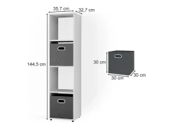 Separador de ambientes blanco 142.5x33x36.2 ludus
