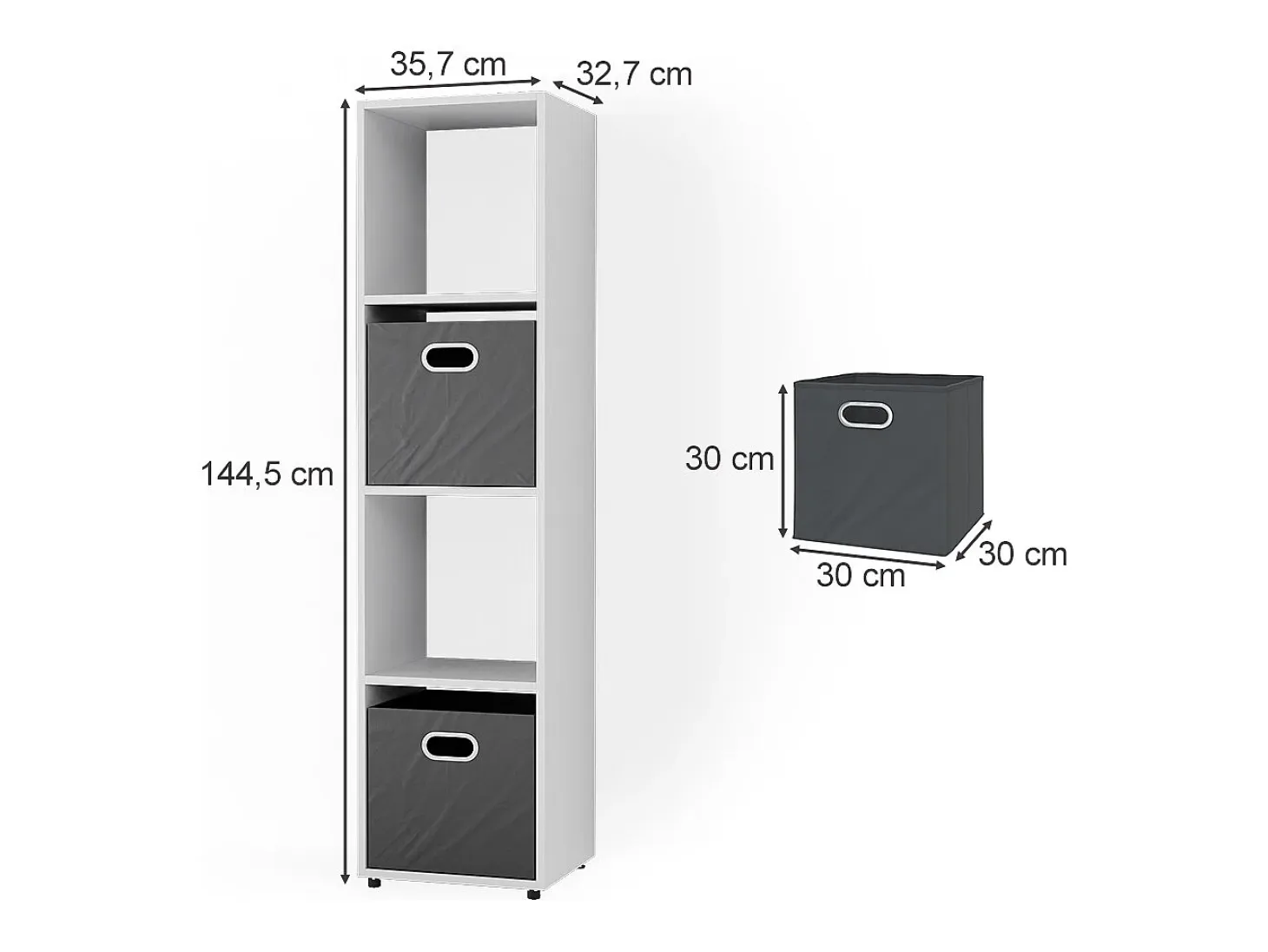Separador de ambientes blanco 142.5x33x36.2 ludus