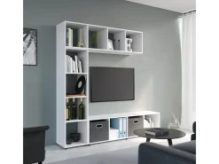 Separador de ambientes blanco 142.5x33x36.2 ludus