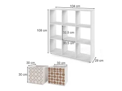 Separador de ambientes blanco 104x29x108 nove