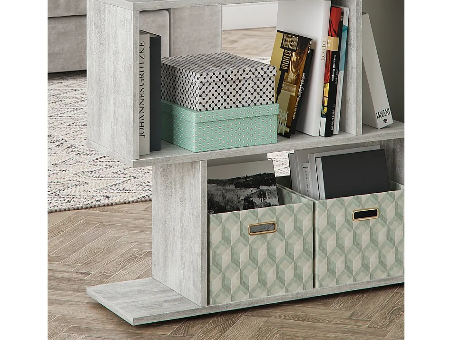 Separador de ambientes gris 70x23.8x97.4 levio