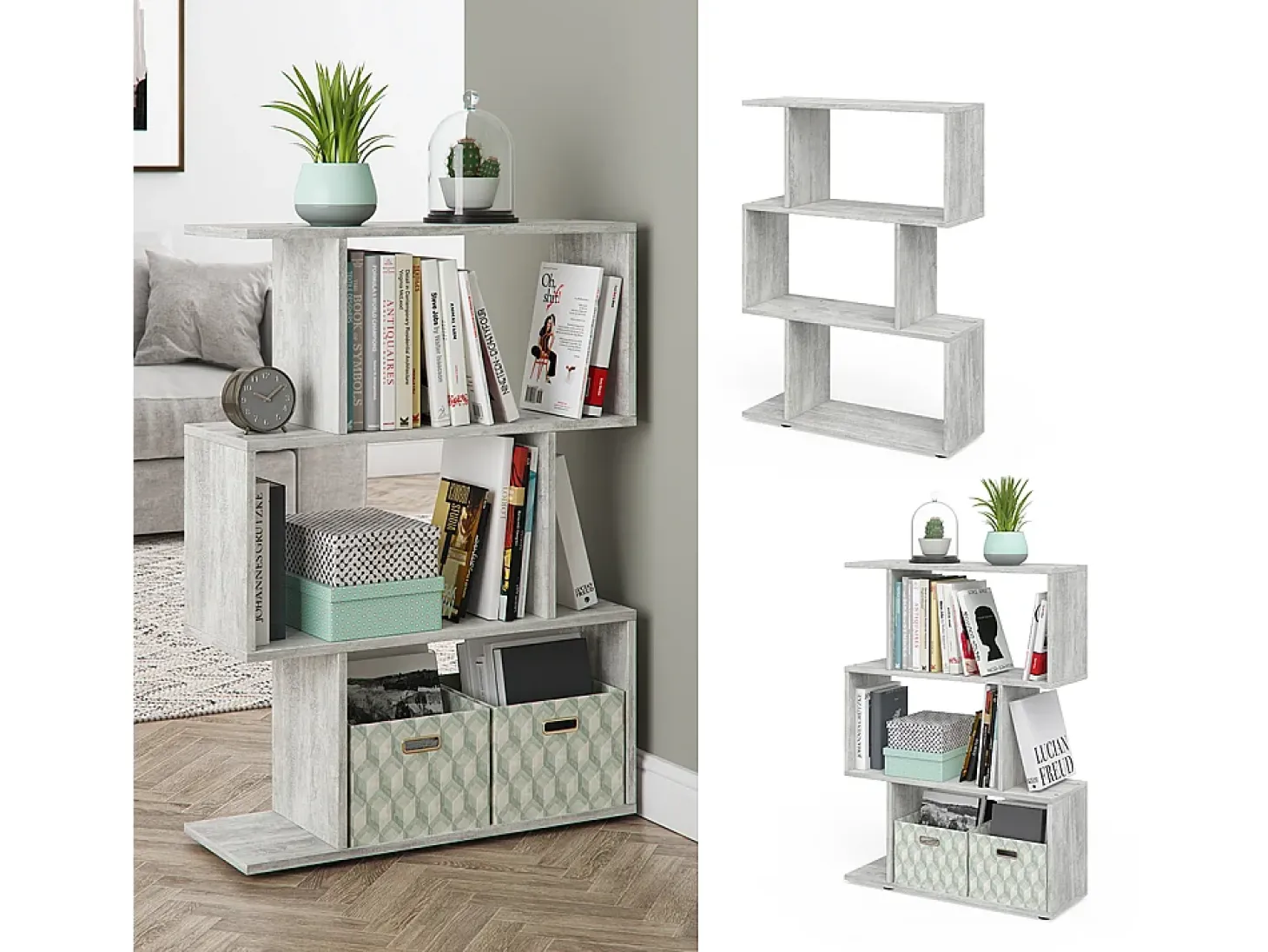 Separador de ambientes gris 70x23.8x97.4 levio