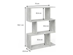 Separador de ambientes gris 70x23.8x97.4 levio