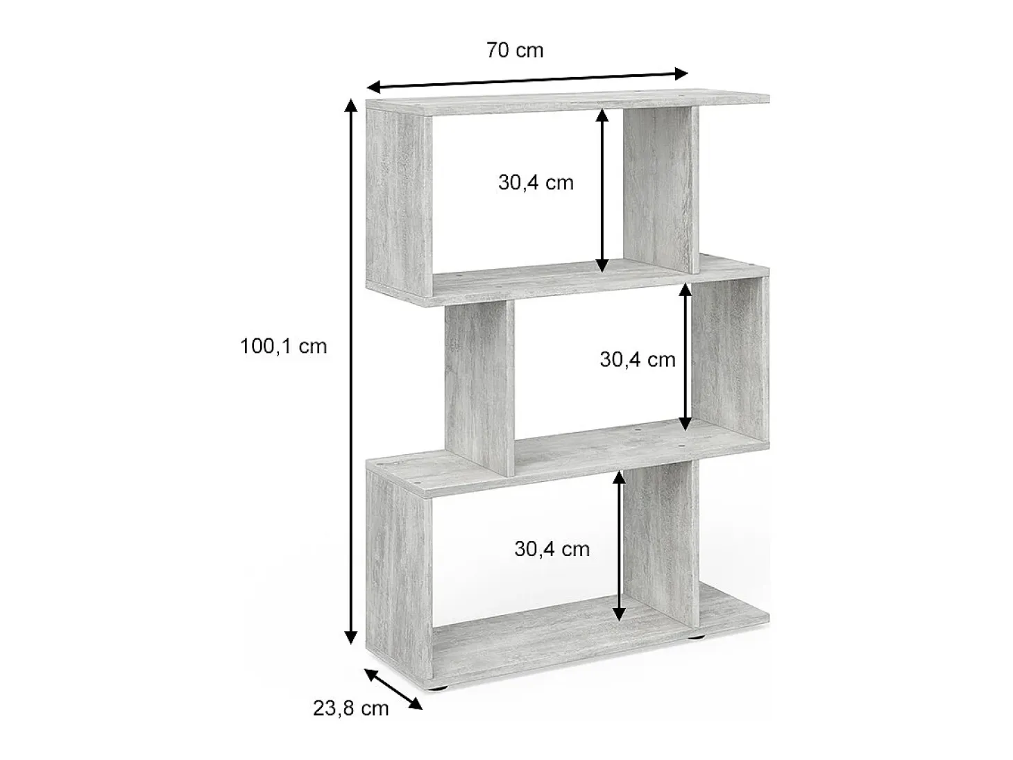 Separador de ambientes gris 70x23.8x97.4 levio
