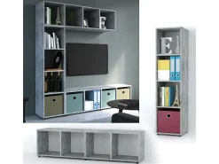 Separador de ambientes gris 142.5x33x36.2 ludus