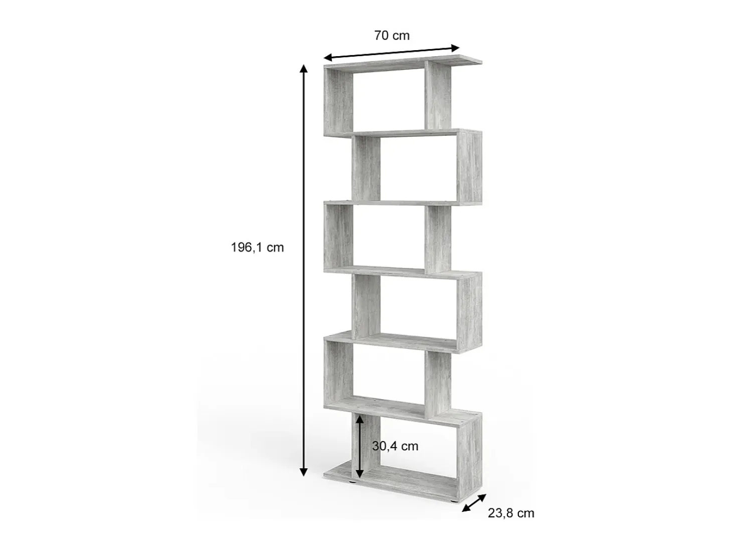 Separador de ambientes gris 70x23.8x192.2 levio