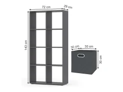 Separador de ambientes gris 143x29x72 scutum