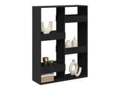 Separador de ambientes madera ingeniería negro 100x33x135 cm