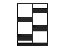 Separador de ambientes madera ingeniería negro 100x33x135 cm
