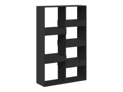 Separador de ambientes madera ingeniería negro 100x33x155,5 cm