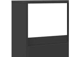 Separador de ambientes madera ingeniería negro 100x33x155,5 cm