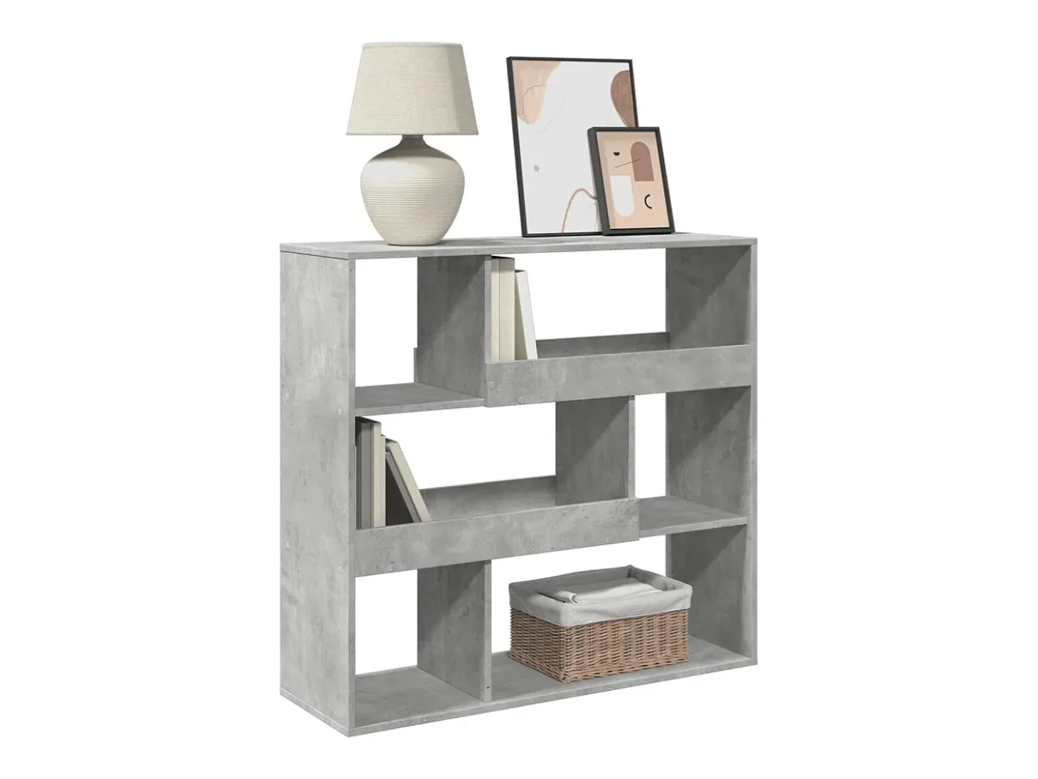 Separador de ambientes madera gris hormigón 100x33x94,5 cm
