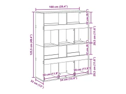 Separador de ambientes madera roble Sonoma 100x33x125,5 cm