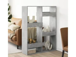 Separador de ambientes madera gris hormigón 100x33x135 cm