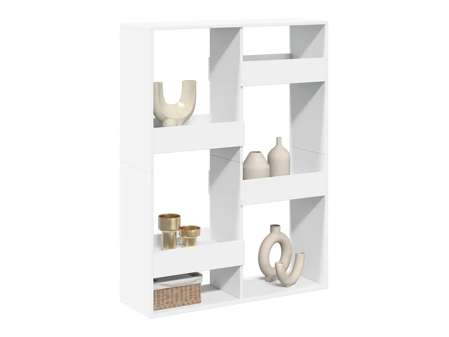 Separador de ambientes madera ingeniería blanco 100x33x135 cm