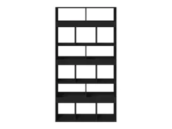 Separador de ambientes madera ingeniería negro 100x33x187,5 cm