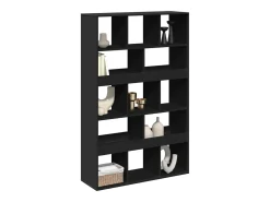 Separador de ambientes madera ingeniería negro 100x33x156,5 cm