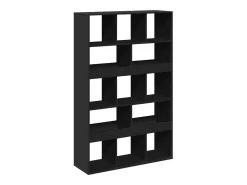 Separador de ambientes madera ingeniería negro 100x33x156,5 cm