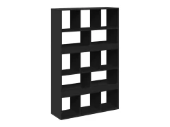Separador de ambientes madera ingeniería negro 100x33x156,5 cm