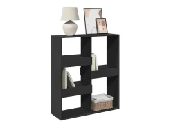 Separador de ambientes madera ingeniería negro 100x33x115 cm