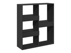 Separador de ambientes madera ingeniería negro 100x33x115 cm