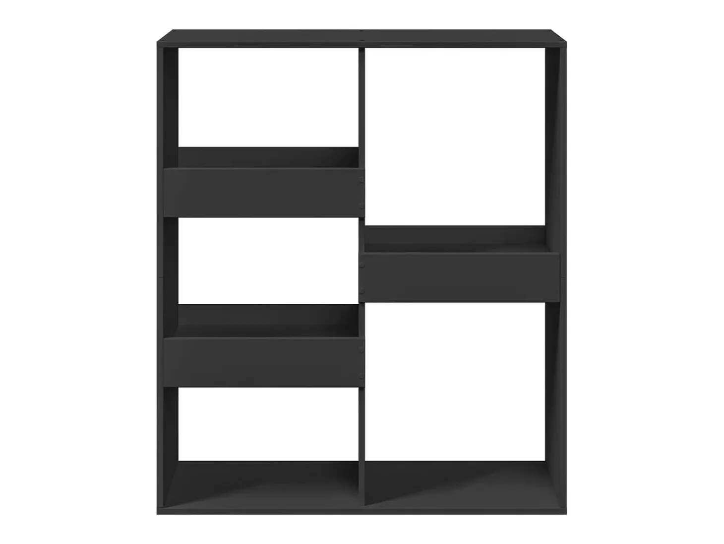 Separador de ambientes madera ingeniería negro 100x33x115 cm