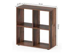 Separador de ambientes madera antigua 72.6x29x72 tetra