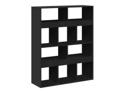 Separador de ambientes madera ingeniería negro 100x33x125,5 cm