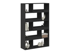 Separador de ambientes madera ingeniería negro 100x33x156,5 cm