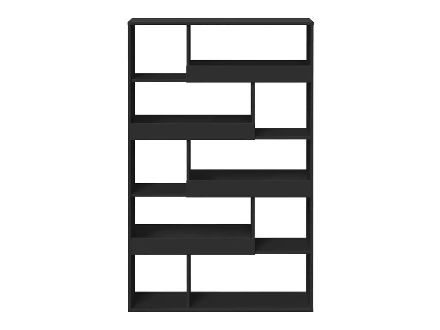 Separador de ambientes madera ingeniería negro 100x33x156,5 cm