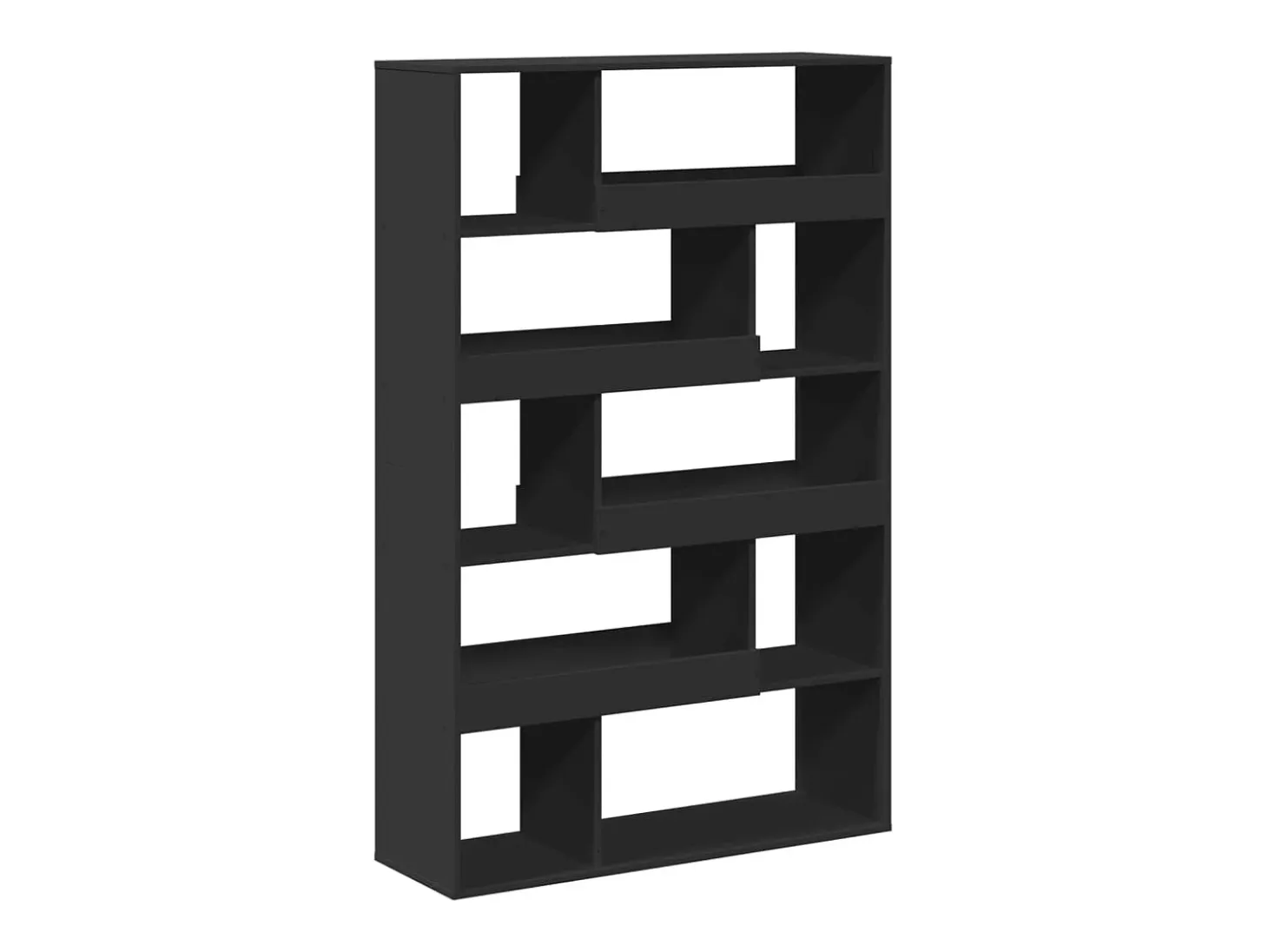 Separador de ambientes madera ingeniería negro 100x33x156,5 cm