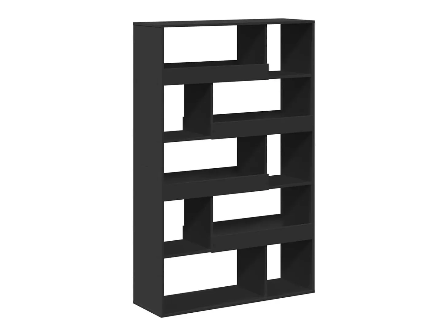 Separador de ambientes madera ingeniería negro 100x33x156,5 cm