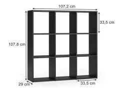 Separador de ambientes negro 104x29x108 nove