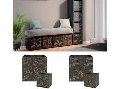 Separador de ambientes negro 142.5x33x36.2 ludus