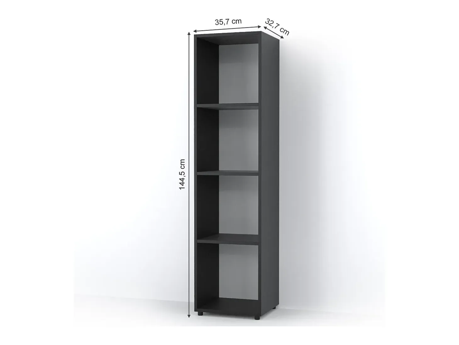 Separador de ambientes negro 142.5x33x36.2 ludus