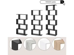 Separador de ambientes negro 70x23.8x132.1 levio